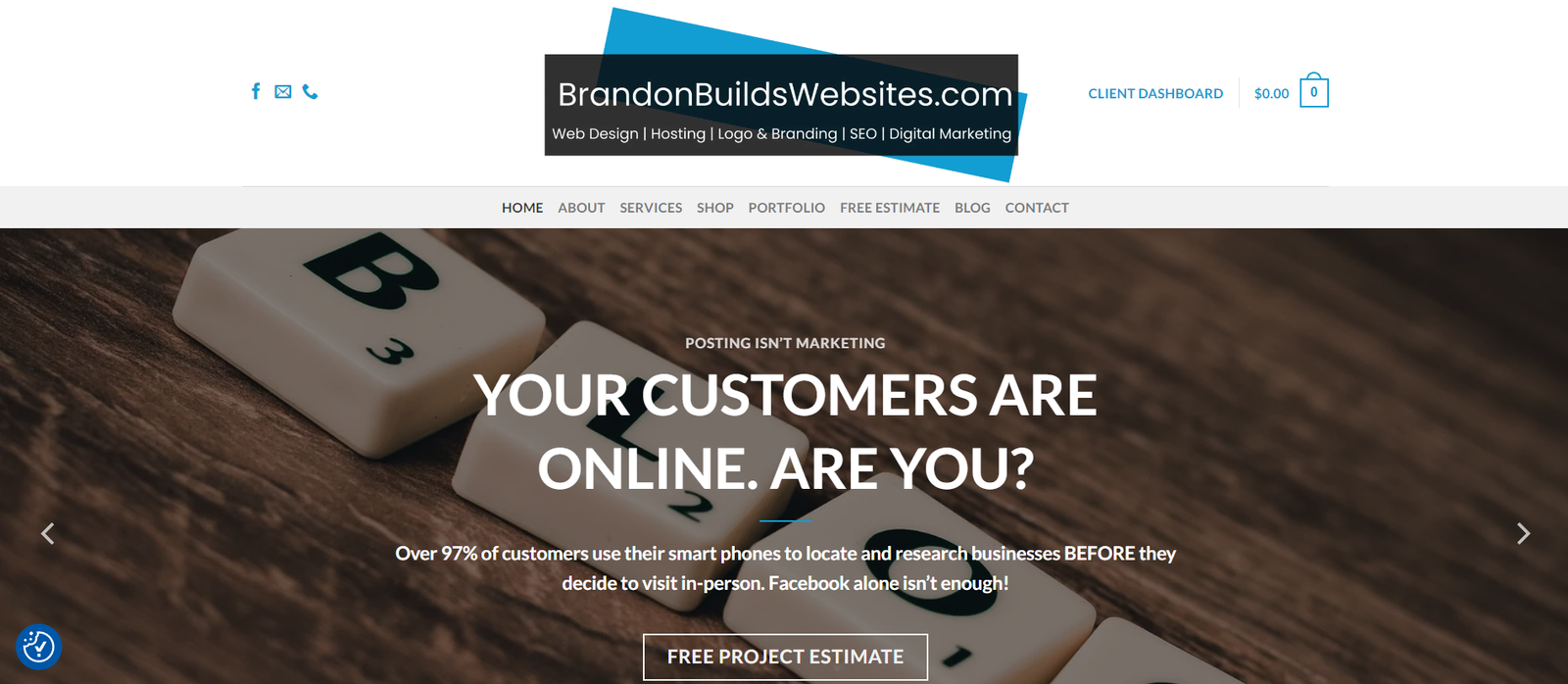BrandonBuildsWebsites Custom Web Design